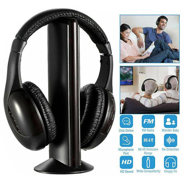 Headphones & Earphones 5 In 1 Cordless Headphones Wireless Earphone
